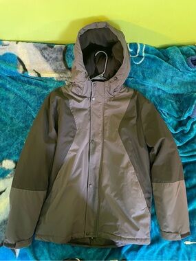 Men's Hooded Winter Jacket in Dark Gray